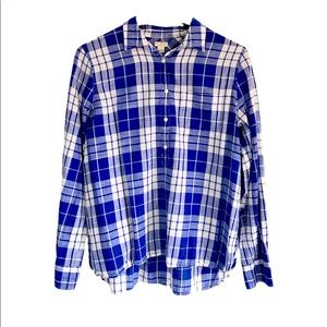 2/$20 J. Crew Blue / White Plaid Shirt Size Large